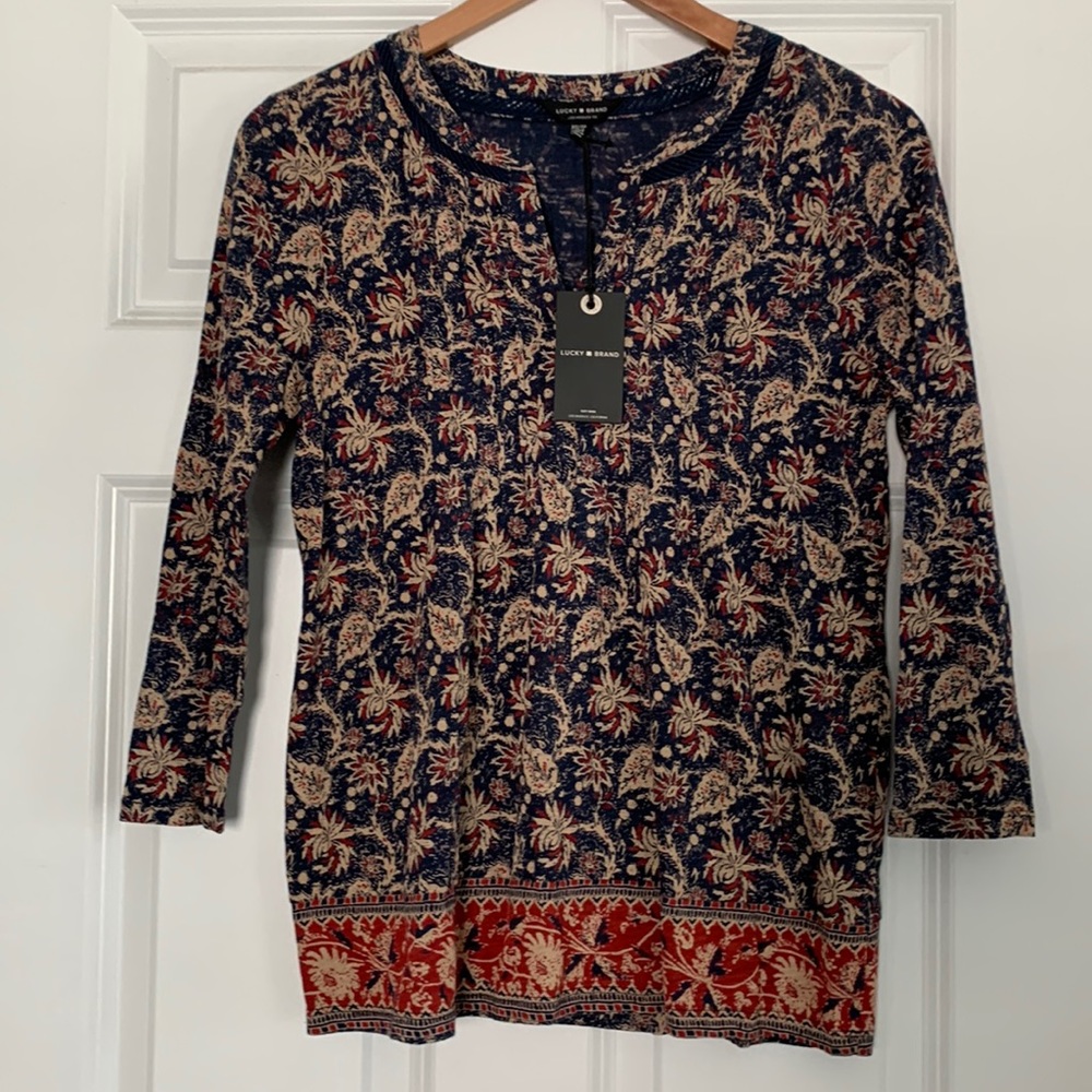 NWT! Lucky Brand Floral Tunic